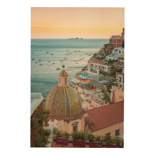 Coastline | Positano, Amalfi Coast, Italy Wood Wall Art (Front)