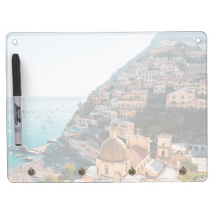 Coastline Positano Italy, Cliffside Village Dry Erase Board With Keychain Holder