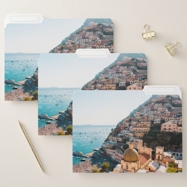 Coastline | Positano Italy, Cliffside Village File Folder (Set)