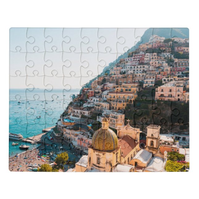 Coastline | Positano Italy, Cliffside Village Jigsaw Puzzle (Puzzle Horizontal)