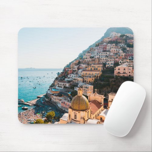 Coastline  Positano Italy Cliffside Village Mouse Pad