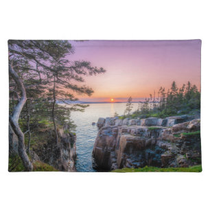 Coastline   Ravens Nest Acadia National Park Maine Cloth Placemat