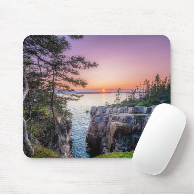 Coastline | Ravens Nest Acadia National Park Maine Mouse Pad (With Mouse)
