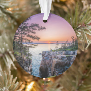 Coastline Ravens Nest Acadia National Park Maine Ornament