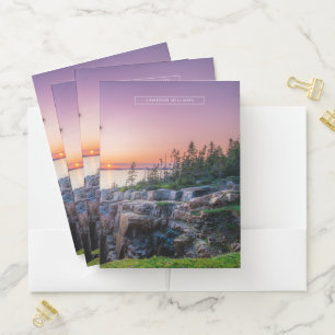Coastline Ravens Nest Acadia National Park Maine Pocket Folder