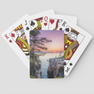 Coastline   Ravens Nest Acadia National Park Maine Poker Cards