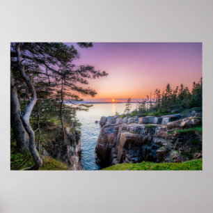 Coastline Ravens Nest Acadia National Park Maine Poster