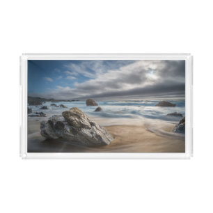 Coastline Stormy Big Sur, California Acrylic Tray