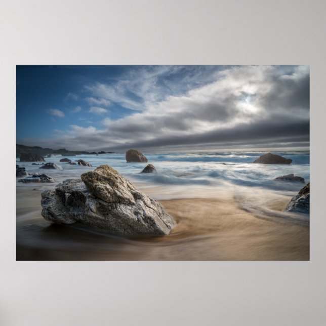 Coastline | Stormy Big Sur, California Poster (Front)