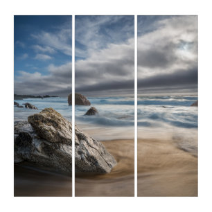 Coastline Stormy Big Sur, California Triptych
