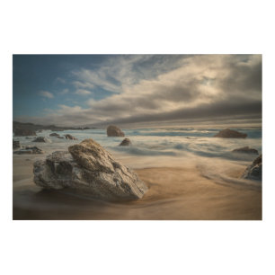 Coastline   Stormy Big Sur, California Wood Wall Art
