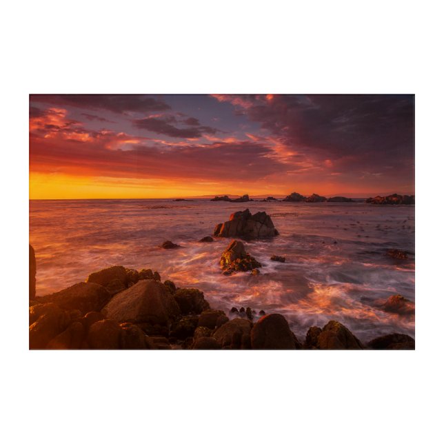 Coastline | Sunset Pacific Grove Carmel California Acrylic Print (Front)