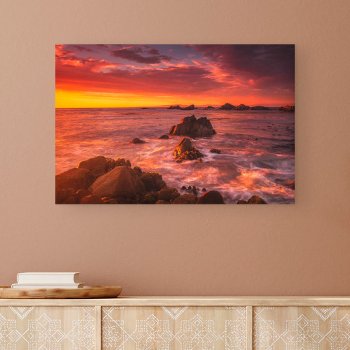 Coastline | Sunset Pacific Grove Carmel California Canvas Print by intothewild at Zazzle