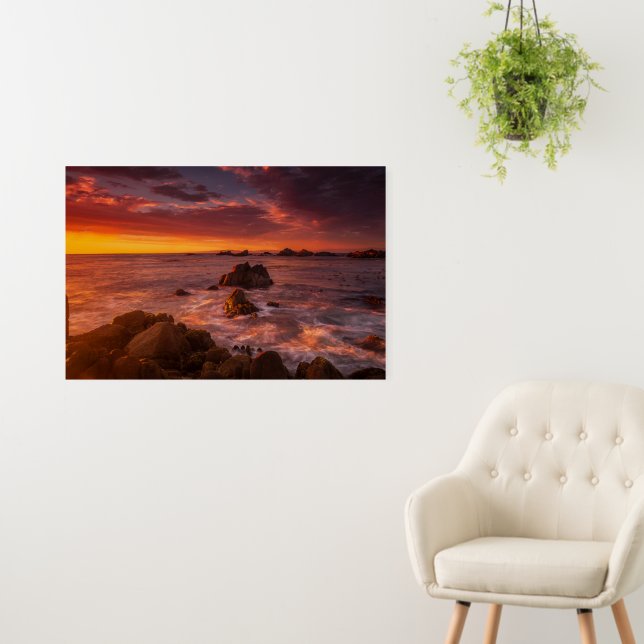 Coastline | Sunset Pacific Grove Carmel California Foam Board (In Situ (Wall))