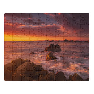 Coastline Sunset Pacific Grove Carmel California Jigsaw Puzzle