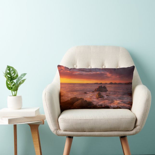 Coastline | Sunset Pacific Grove Carmel California Lumbar Pillow (Chair)