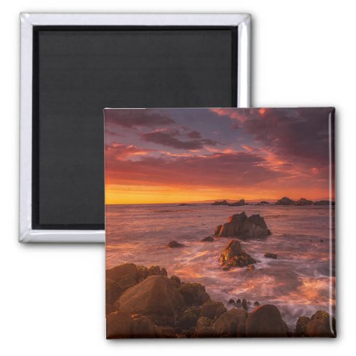 Coastline  Sunset Pacific Grove Carmel California Magnet