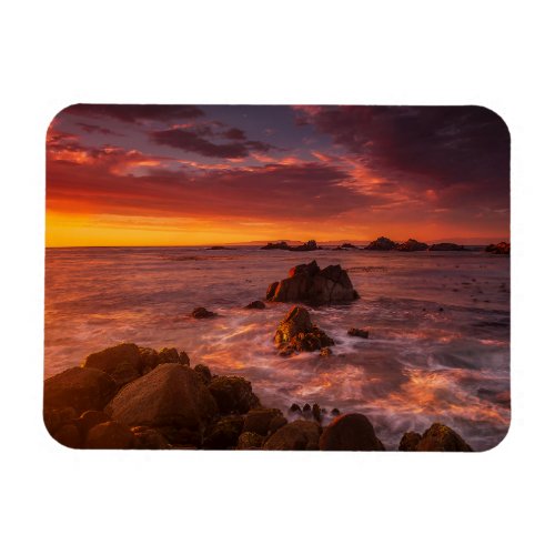 Coastline  Sunset Pacific Grove Carmel California Magnet