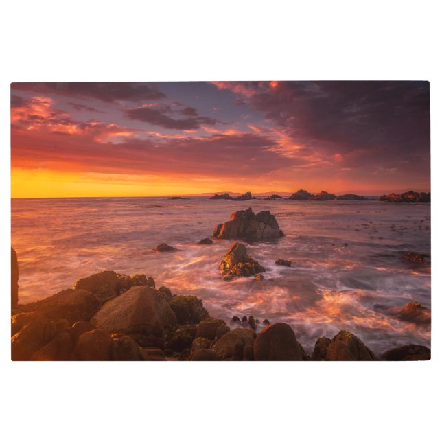 Coastline | Sunset Pacific Grove Carmel California Metal Print (Front)