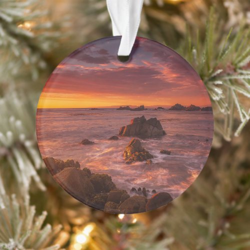 Coastline  Sunset Pacific Grove Carmel California Ornament