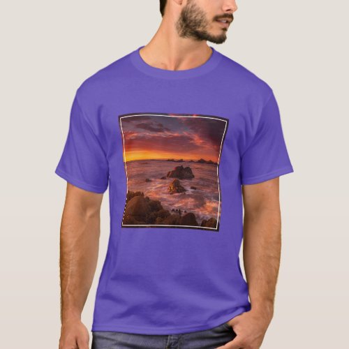 Coastline  Sunset Pacific Grove Carmel California T_Shirt