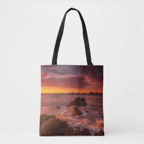 Coastline  Sunset Pacific Grove Carmel California Tote Bag