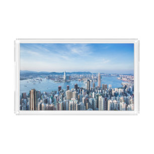 Coastline   Tsim Sha Tsu, Hong Kong Island, Asia Acrylic Tray