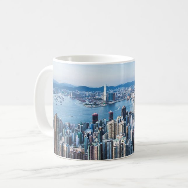 Coastline | Tsim Sha Tsu, Hong Kong Island, Asia Coffee Mug (Front Left)