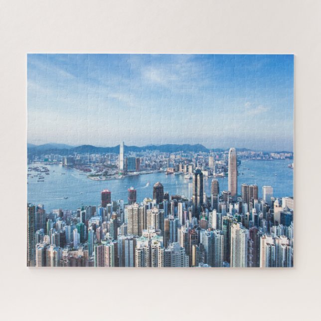 Coastline | Tsim Sha Tsu, Hong Kong Island, Asia Jigsaw Puzzle (Horizontal)