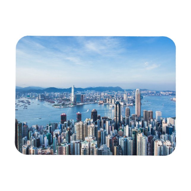 Coastline | Tsim Sha Tsu, Hong Kong Island, Asia Magnet (Horizontal)