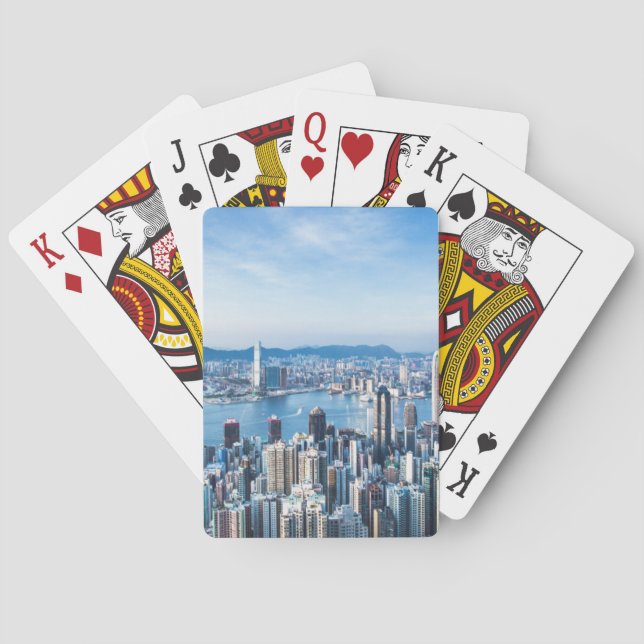 Coastline | Tsim Sha Tsu, Hong Kong Island, Asia Poker Cards (Back)