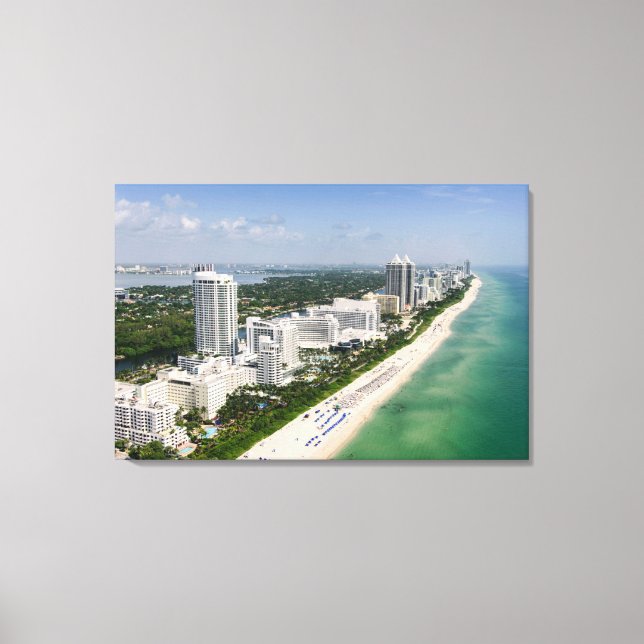 Coastline | Urban Beach, Miami, Florida Canvas Print (Front)