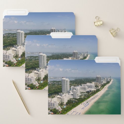 Coastline  Urban Beach Miami Florida File Folder