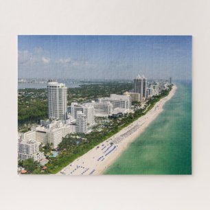 Coastline Urban Beach, Miami, Florida Jigsaw Puzzle