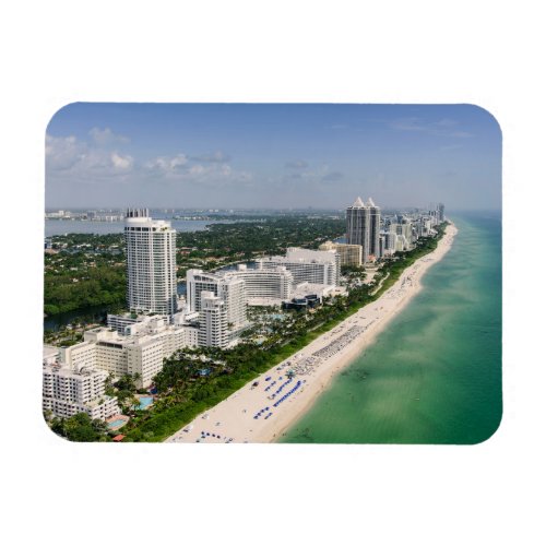 Coastline  Urban Beach Miami Florida Magnet