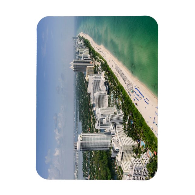 Coastline | Urban Beach, Miami, Florida Magnet (Vertical)