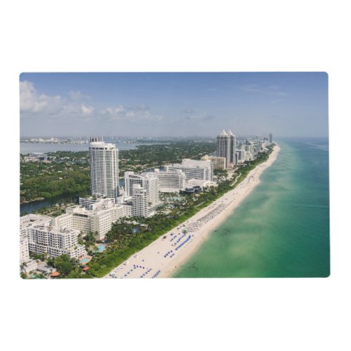 Coastline  Urban Beach Miami Florida Placemat