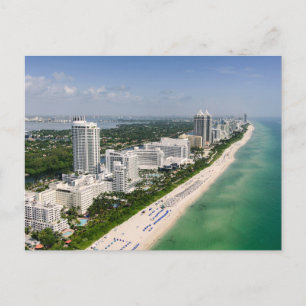Coastline Urban Beach, Miami, Florida Postcard