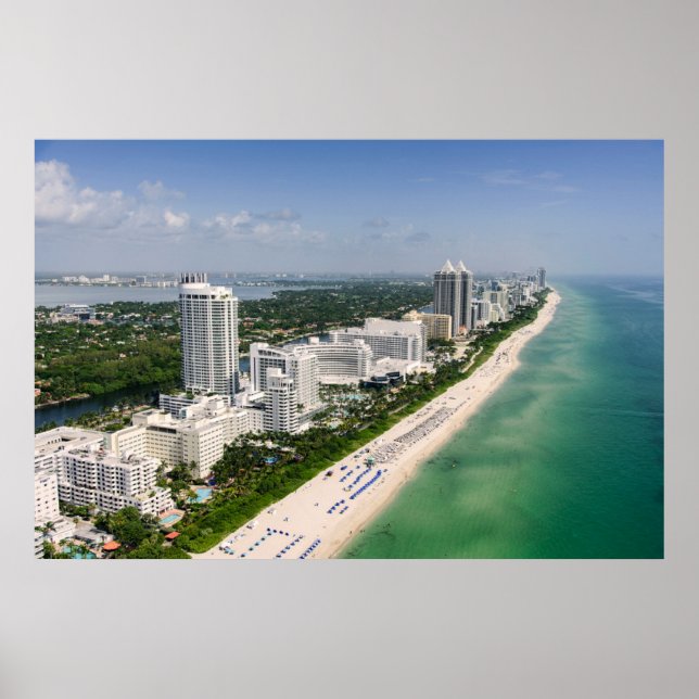 Coastline | Urban Beach, Miami, Florida Poster (Front)