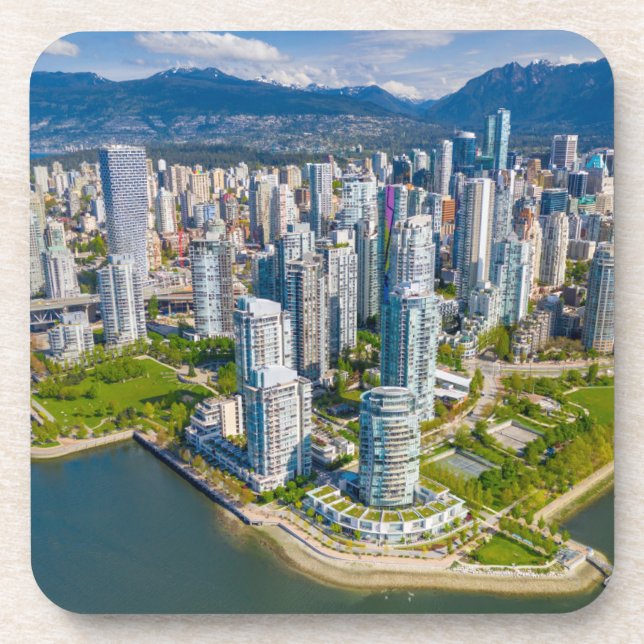 Coastline | Vancouver, British Columbia, Canada Beverage Coaster (Front)
