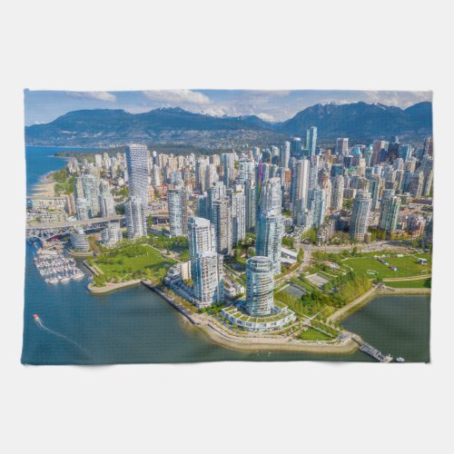 Coastline  Vancouver British Columbia Canada Kitchen Towel