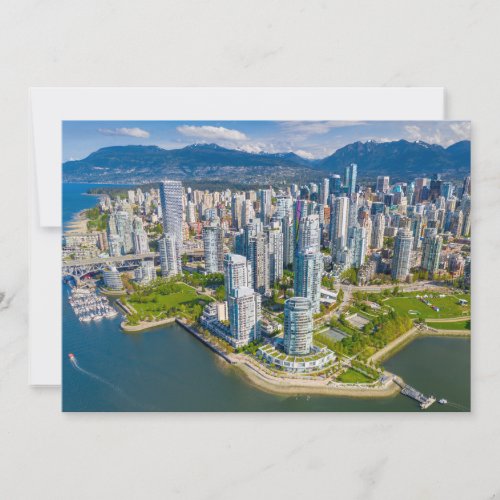 Coastline  Vancouver British Columbia Canada Thank You Card