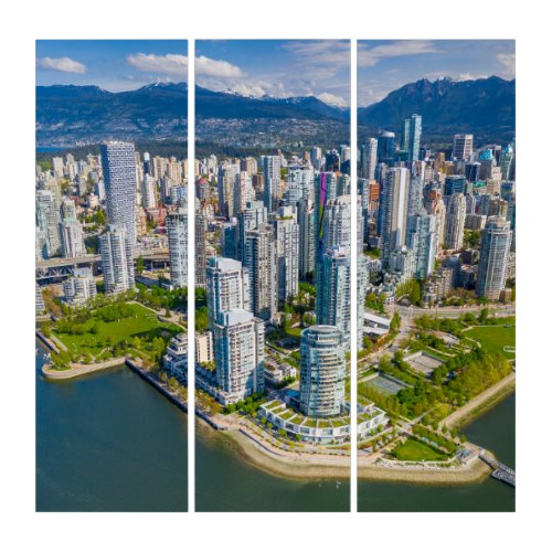 Coastline  Vancouver British Columbia Canada Triptych