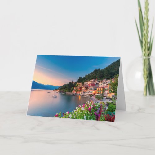 Coastline  Varenna Lombardy Italy Card