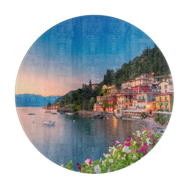 Coastline | Varenna, Lombardy, Italy Cutting Board (Front)
