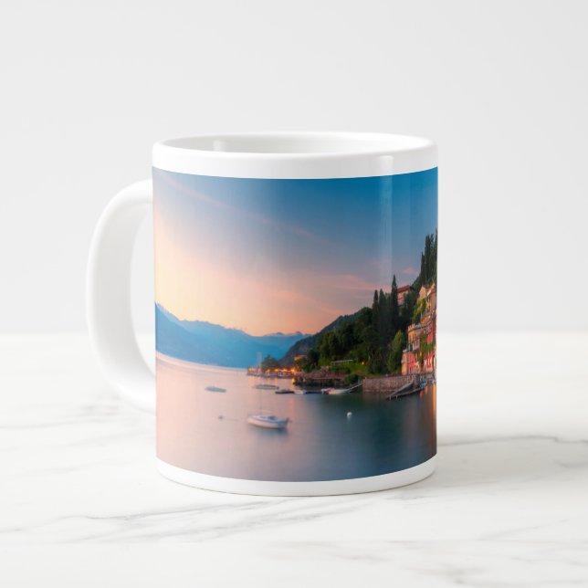 Coastline | Varenna, Lombardy, Italy Giant Coffee Mug (Front Left)