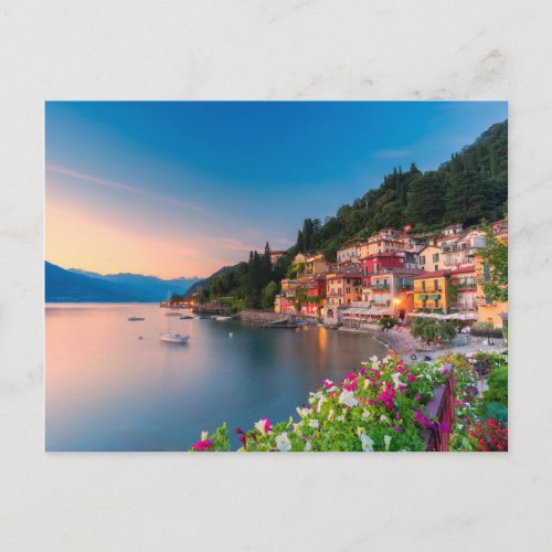 Coastline  Varenna Lombardy Italy Postcard