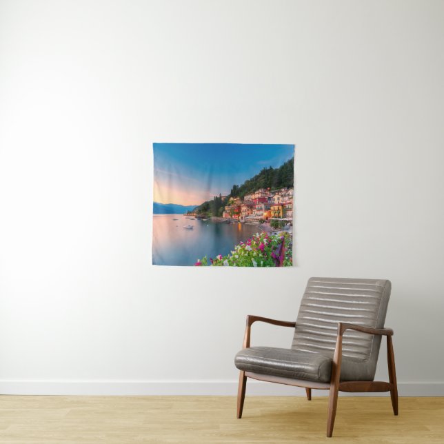 Coastline | Varenna, Lombardy, Italy Tapestry (In Situ (Horizontal))