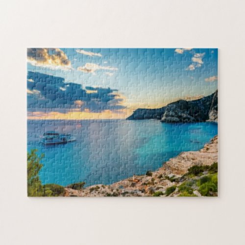 Coastline view of Palaiokastritsa Corfu Greece Jigsaw Puzzle
