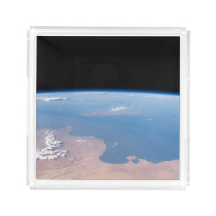 Coasts Of Tunisia And Libya And Island Of Sicily Acrylic Tray